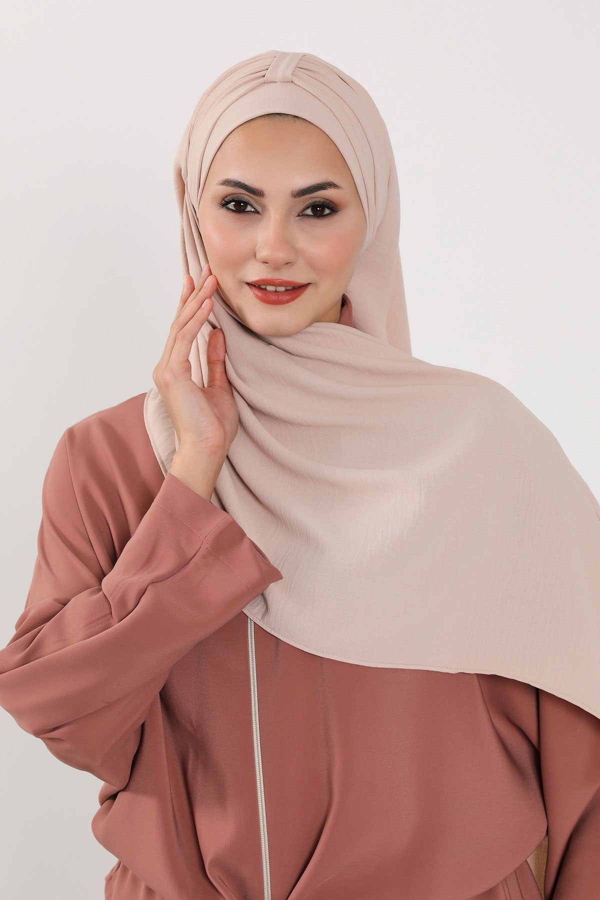 Practical Stylish Aerobin Shawl for Women, Effortless Aerobin Instant Shawl, Breathable Pleated Women Shawl Headscarf Lightweight,CPS-91 Stone