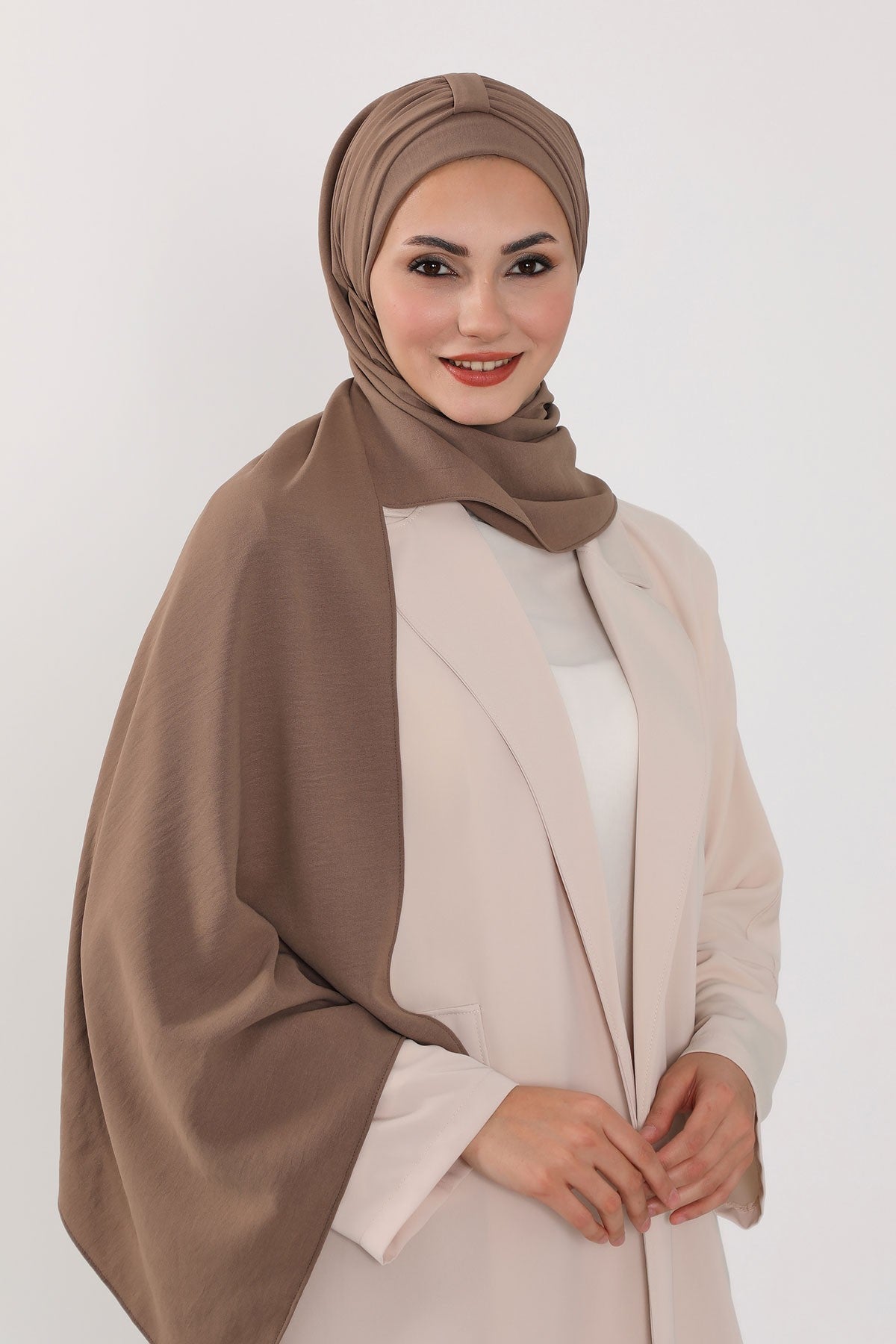 Practical Stylish Aerobin Shawl for Women, Effortless Aerobin Instant Shawl, Breathable Pleated Women Shawl Headscarf Lightweight,CPS-91 Chocolate