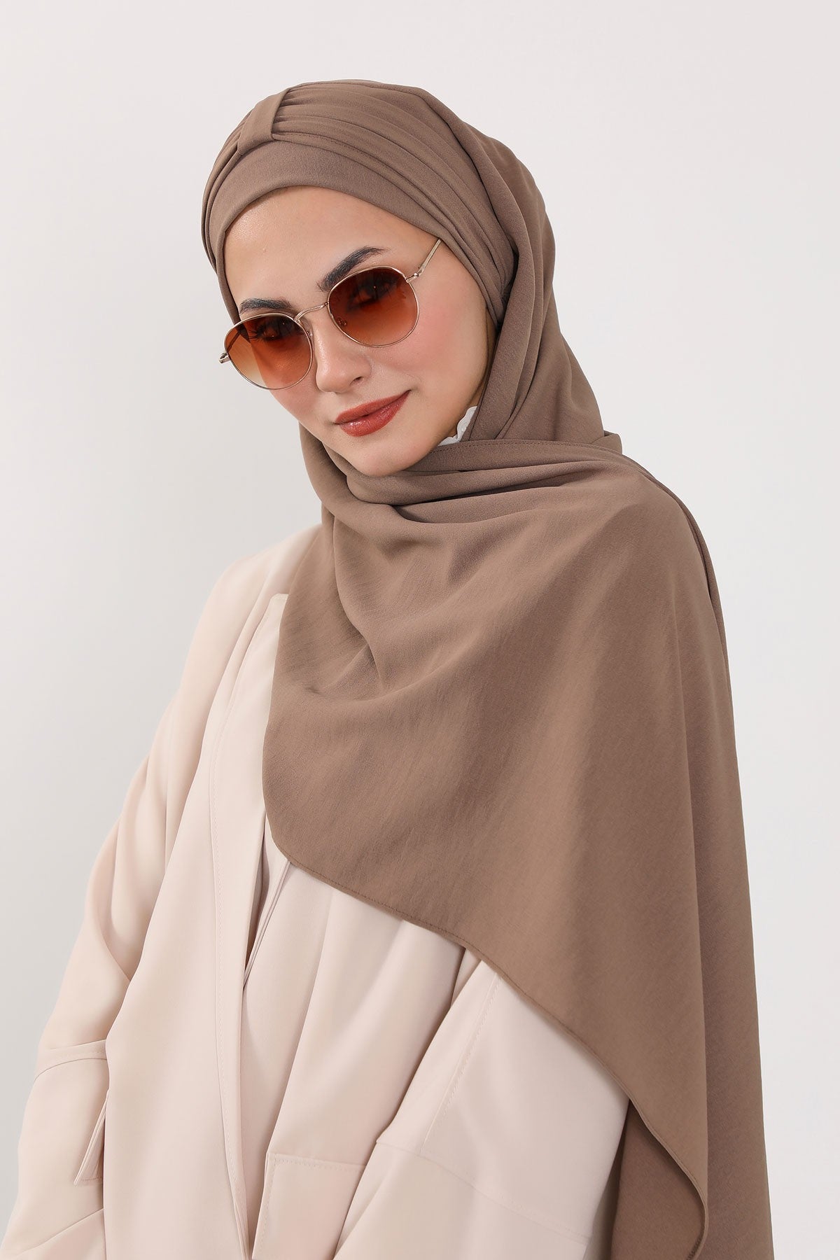 Practical Stylish Aerobin Shawl for Women, Effortless Aerobin Instant Shawl, Breathable Pleated Women Shawl Headscarf Lightweight,CPS-91 Chocolate