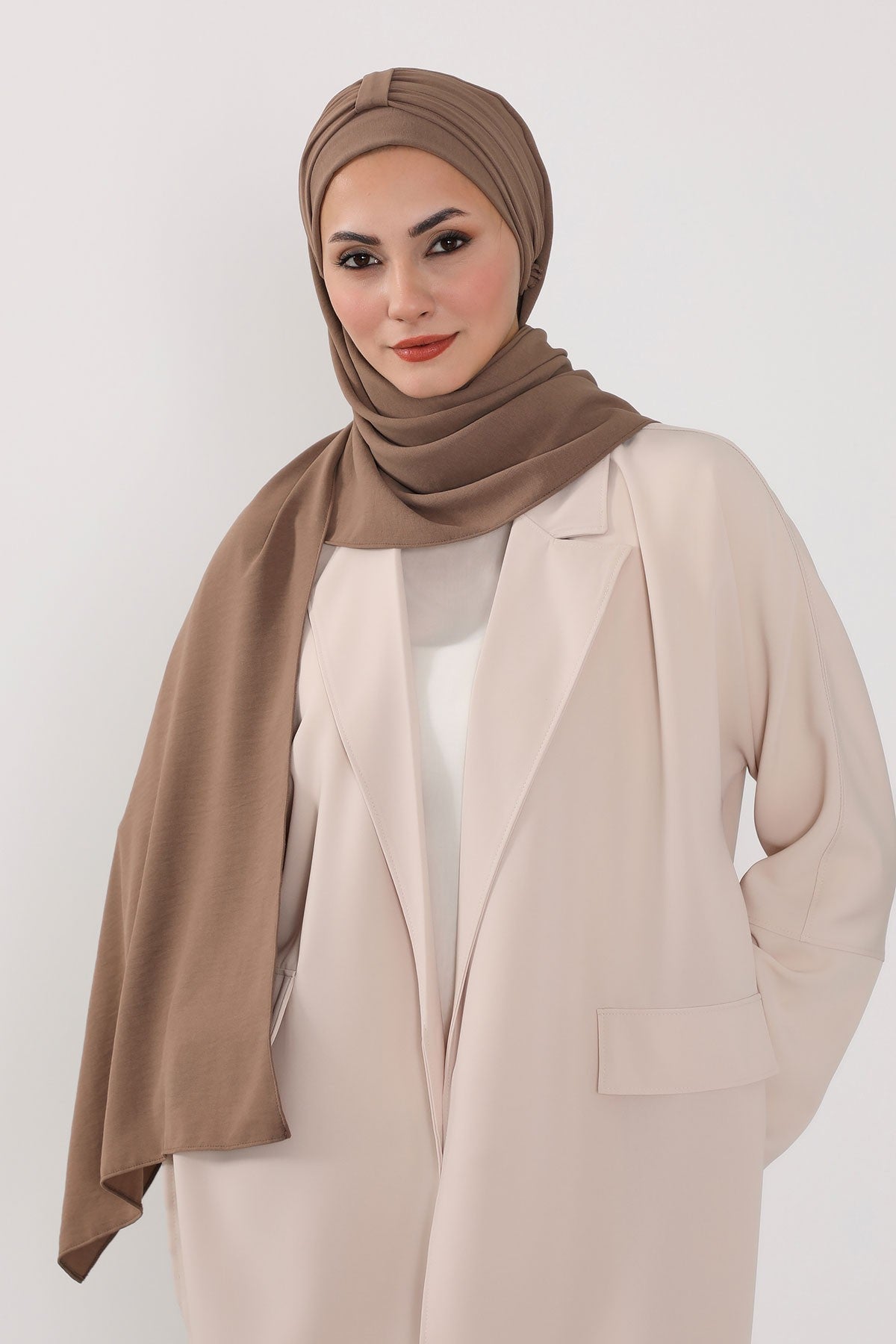 Practical Stylish Aerobin Shawl for Women, Effortless Aerobin Instant Shawl, Breathable Pleated Women Shawl Headscarf Lightweight,CPS-91 Chocolate