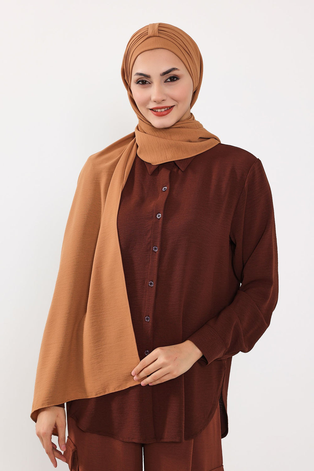 Practical Stylish Aerobin Shawl for Women, Effortless Aerobin Instant Shawl, Breathable Pleated Women Shawl Headscarf Lightweight,CPS-91 Camel