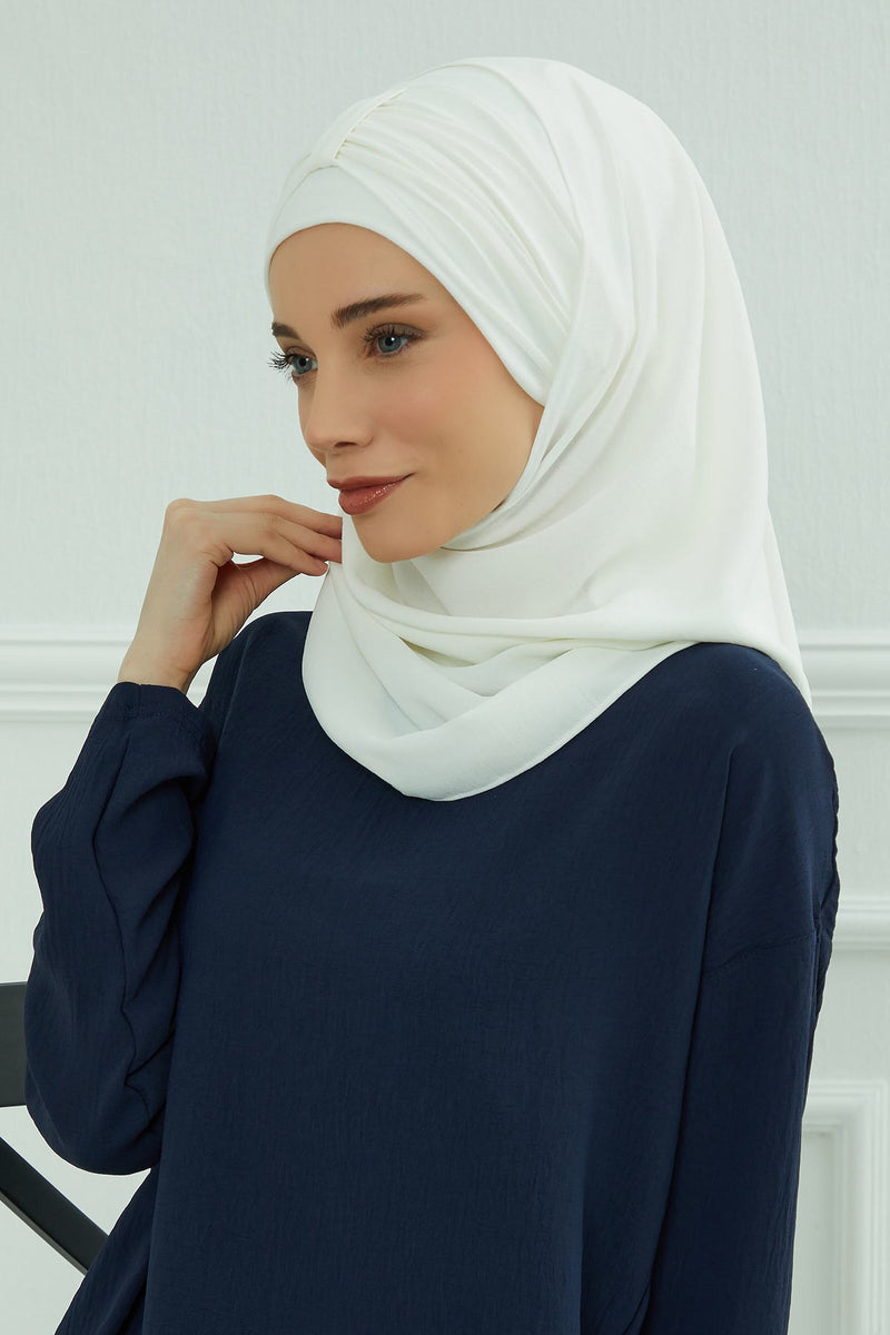 Practical Stylish Aerobin Shawl for Women, Effortless Aerobin Instant Shawl, Breathable Pleated Women Shawl Headscarf Lightweight,CPS-91