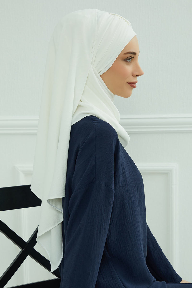 Practical Stylish Aerobin Shawl for Women, Effortless Aerobin Instant Shawl, Breathable Pleated Women Shawl Headscarf Lightweight,CPS-91