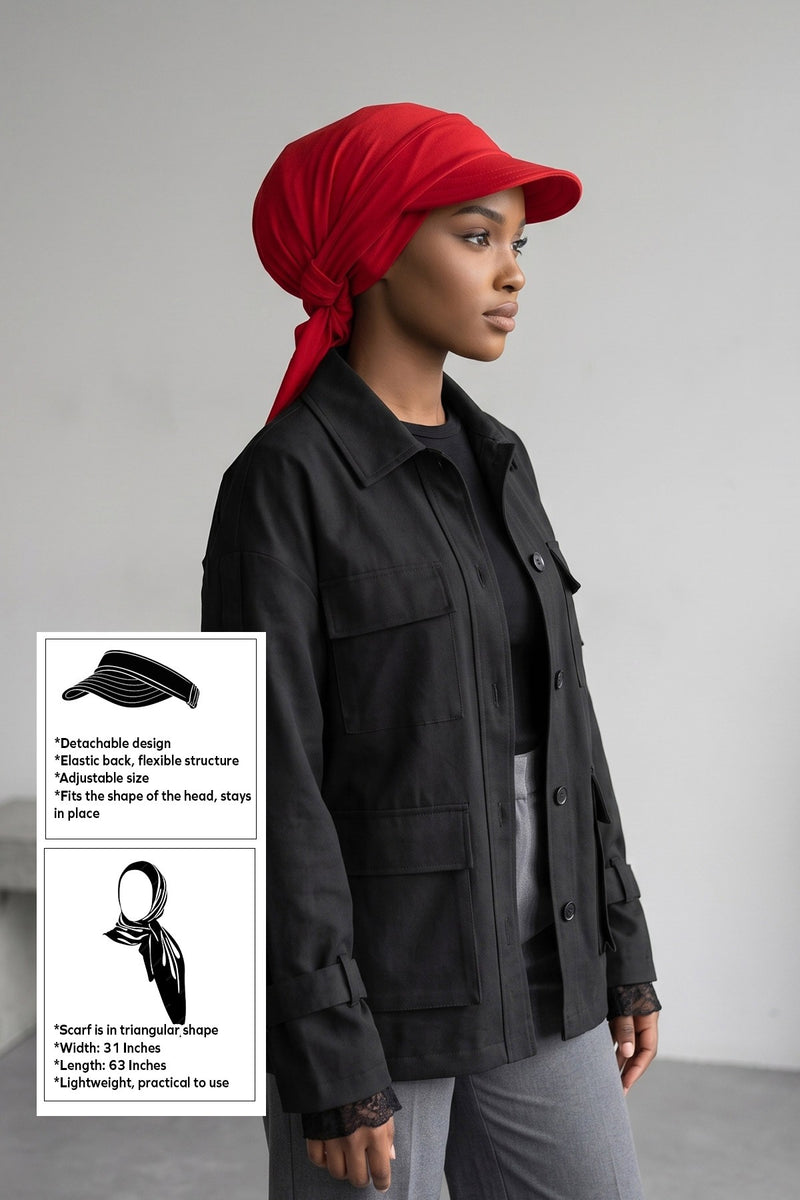 Practical Triangle Hijab with Adjustable Visor,SPS-2