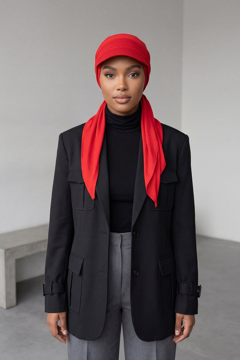 Practical Triangle Hijab with Adjustable Visor,SPS-2
