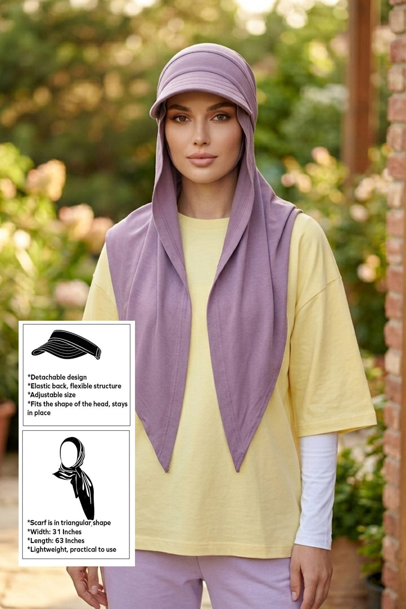 Practical Triangle Hijab with Adjustable Visor,SPS-2