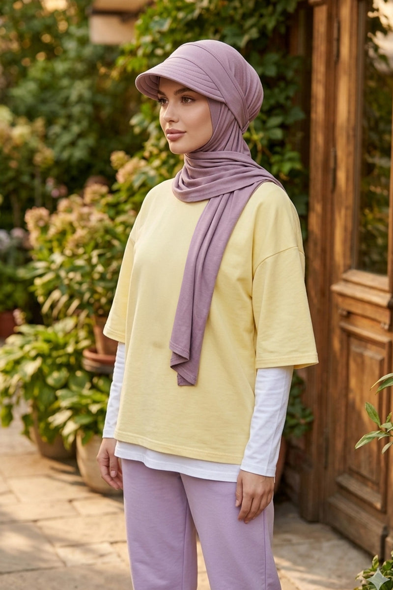 Practical Triangle Hijab with Adjustable Visor,SPS-2