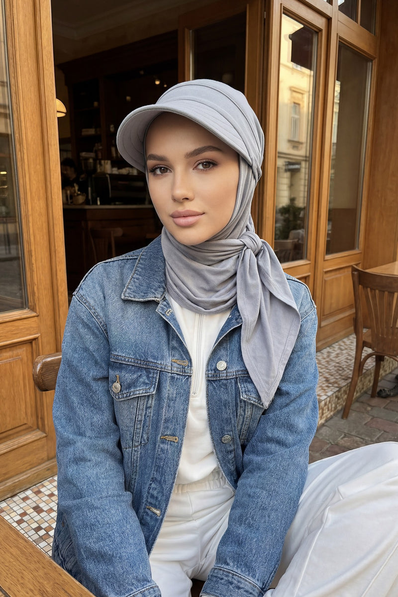 Practical Triangle Hijab with Adjustable Visor,SPS-2