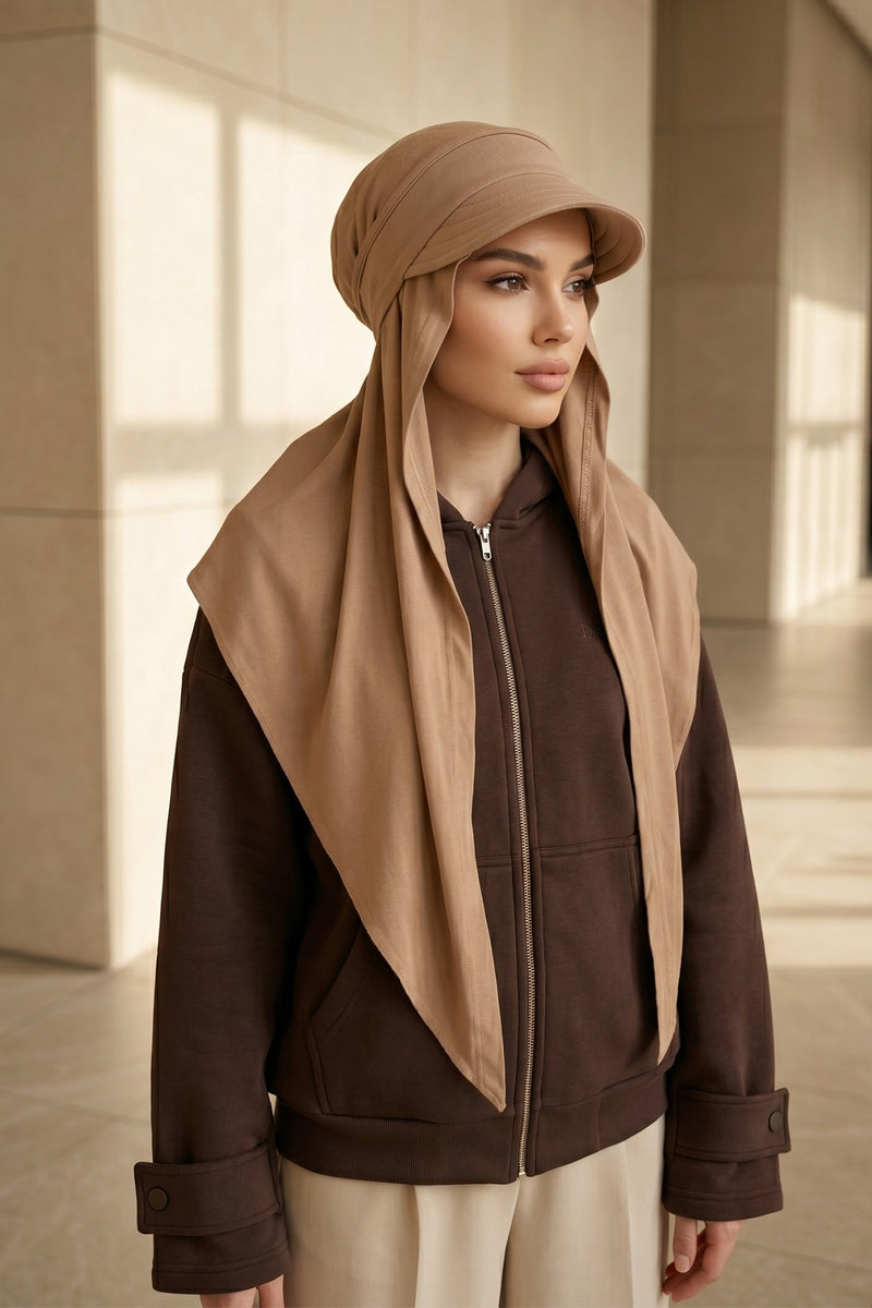 Practical Triangle Hijab with Adjustable Visor,SPS-2