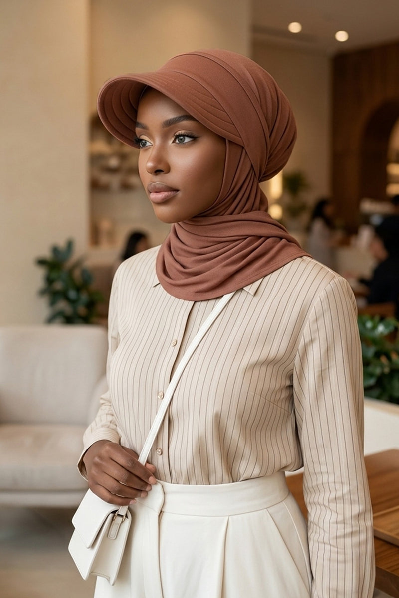 Practical Triangle Hijab with Adjustable Visor,SPS-2