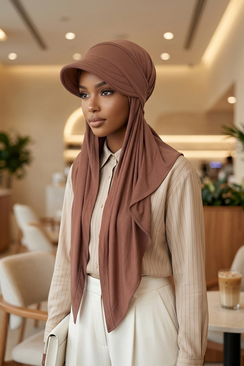 Practical Triangle Hijab with Adjustable Visor,SPS-2