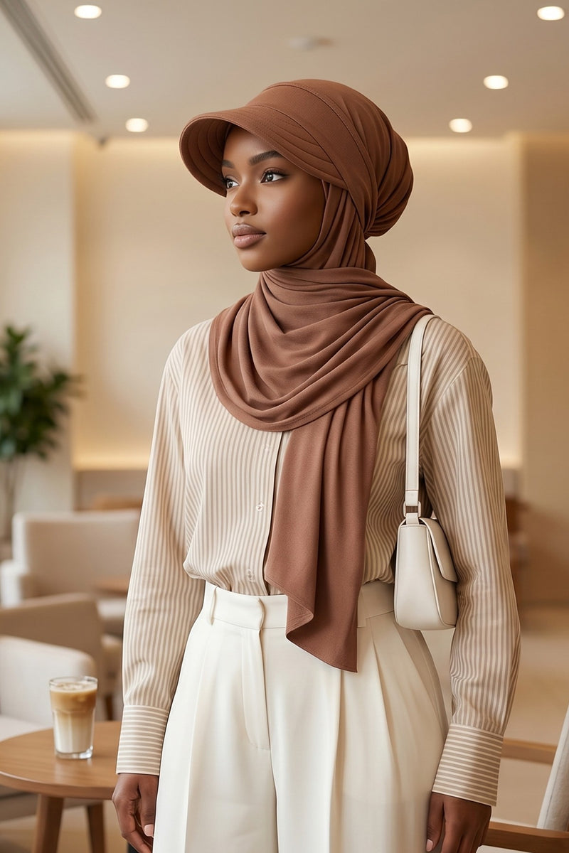 Practical Triangle Hijab with Adjustable Visor,SPS-2