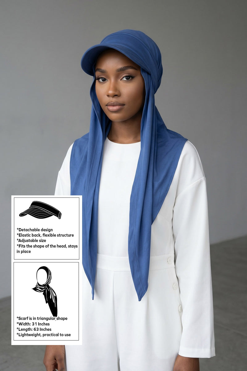Practical Triangle Hijab with Adjustable Visor,SPS-2