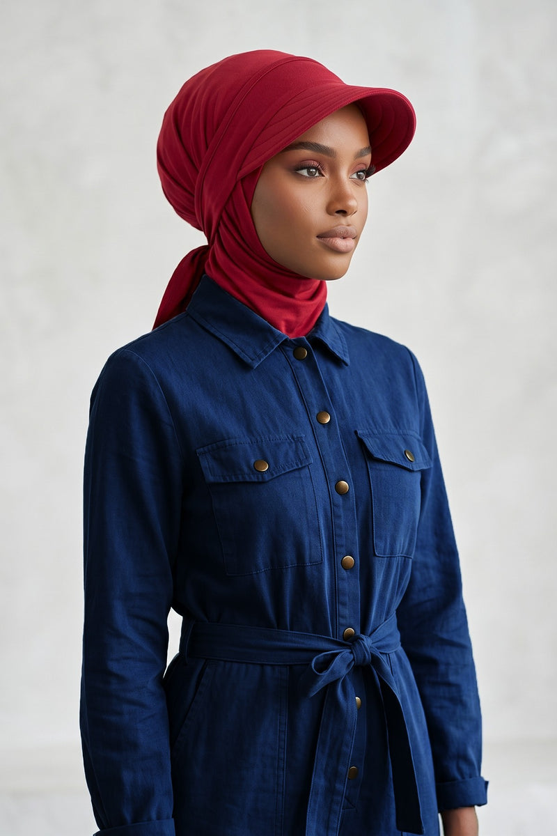 Practical Triangle Hijab with Adjustable Visor,SPS-2