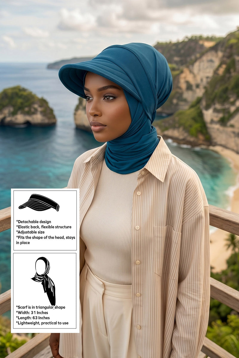 Practical Triangle Hijab with Adjustable Visor,SPS-2
