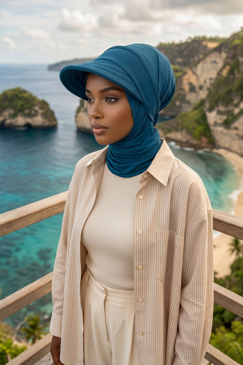 Practical Triangle Hijab with Adjustable Visor,SPS-2