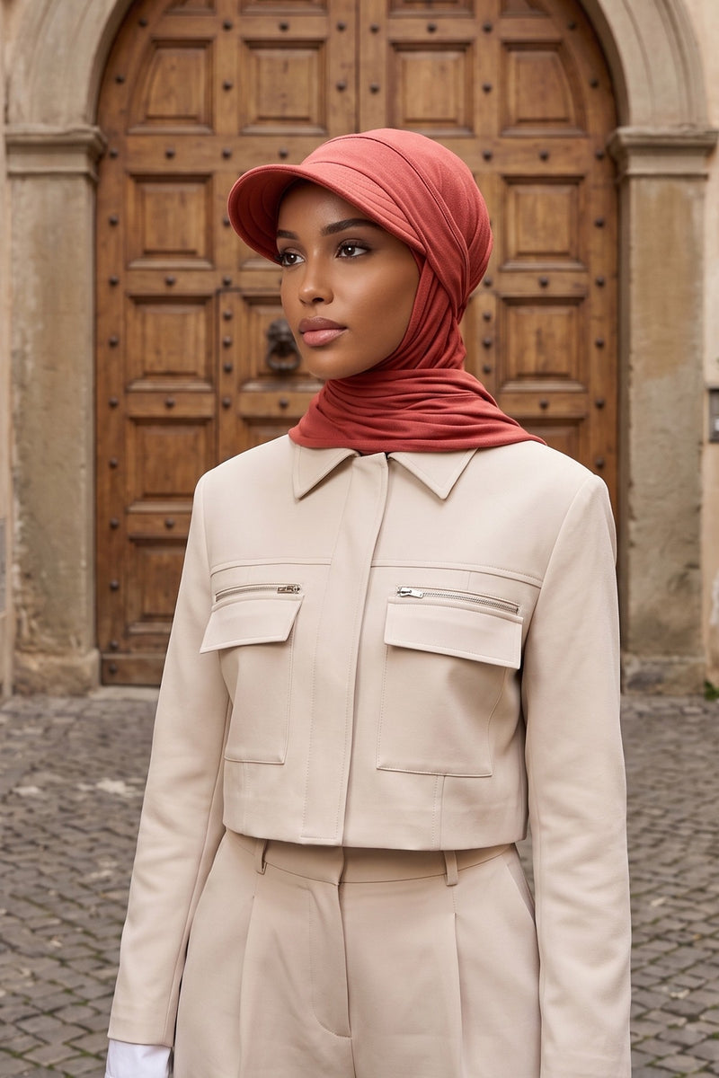 Practical Triangle Hijab with Adjustable Visor,SPS-2