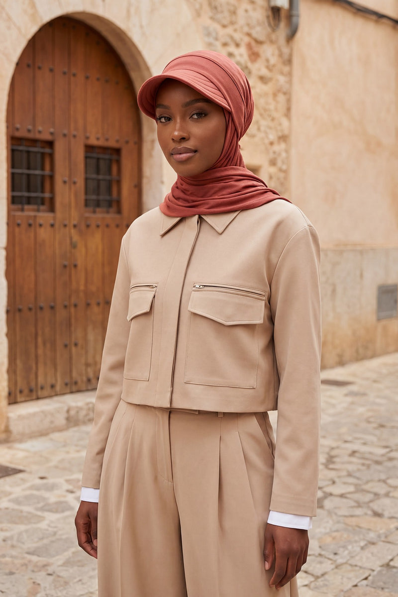 Practical Triangle Hijab with Adjustable Visor,SPS-2