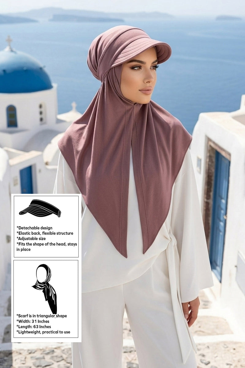 Practical Triangle Hijab with Adjustable Visor,SPS-2