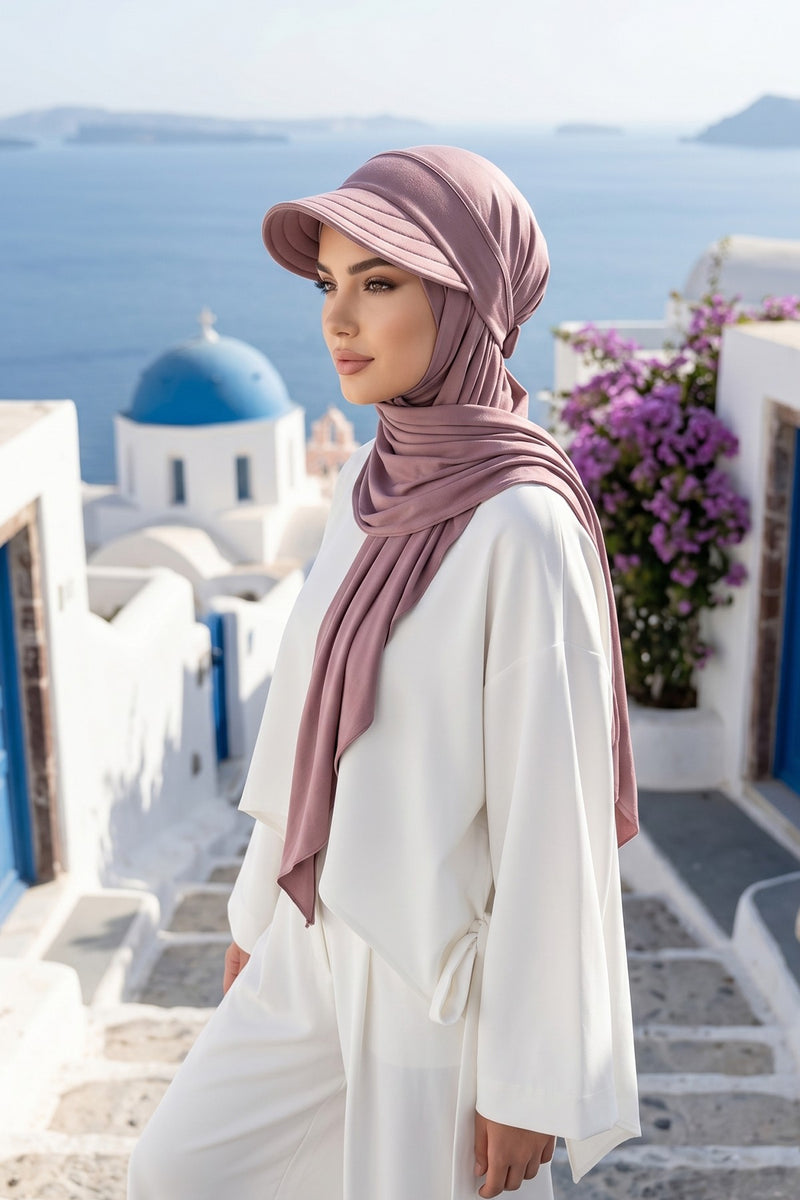 Practical Triangle Hijab with Adjustable Visor,SPS-2