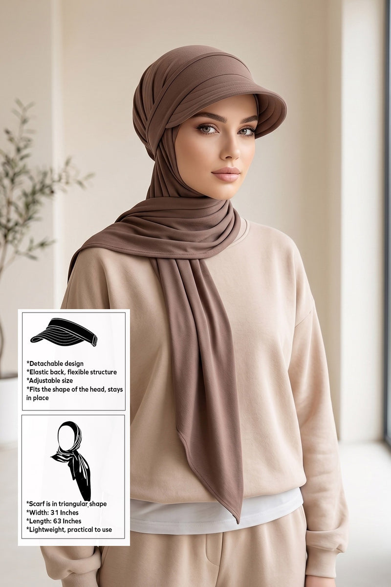Practical Triangle Hijab with Adjustable Visor,SPS-2