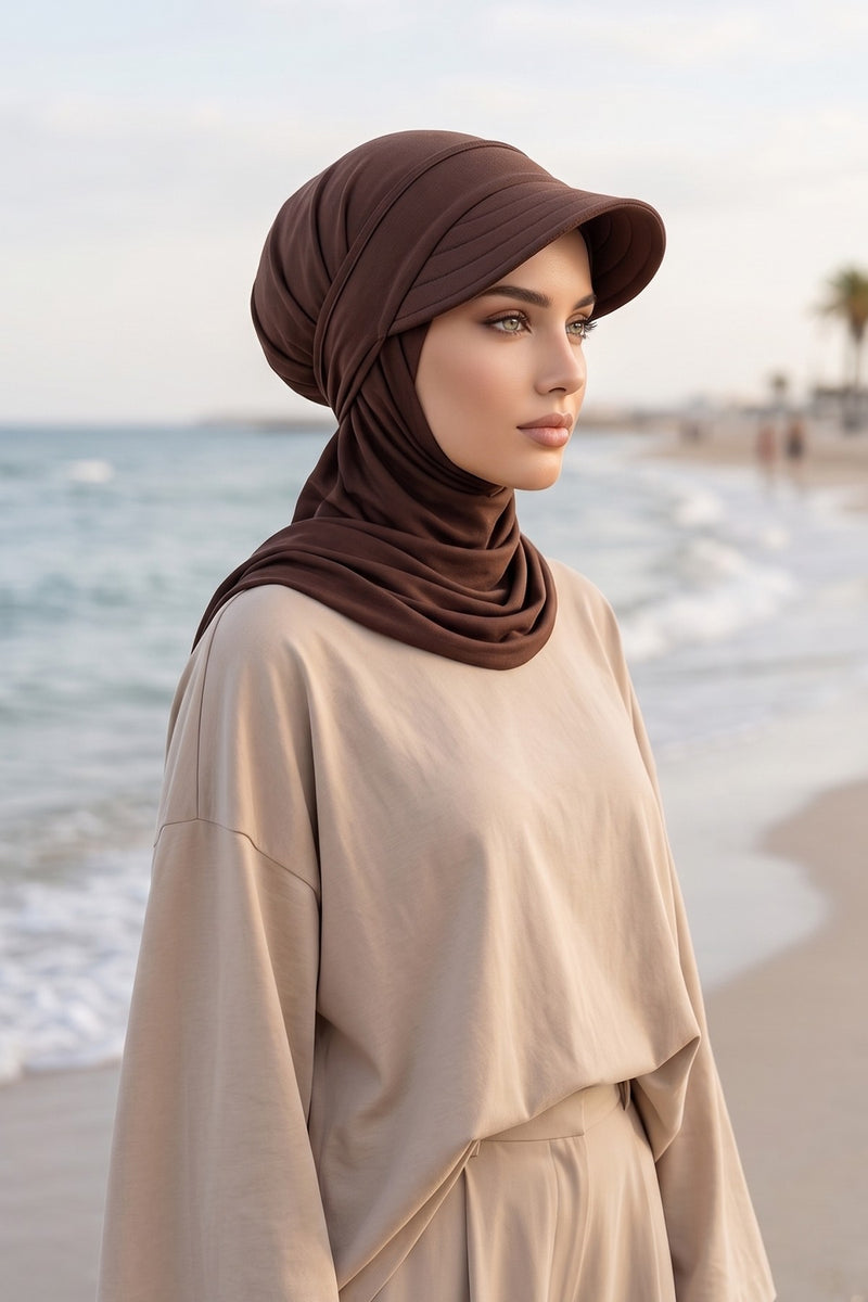 Practical Triangle Hijab with Adjustable Visor,SPS-2