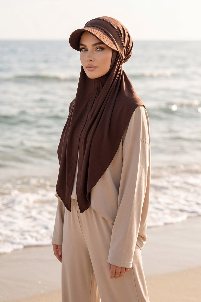 Practical Triangle Hijab with Adjustable Visor,SPS-2