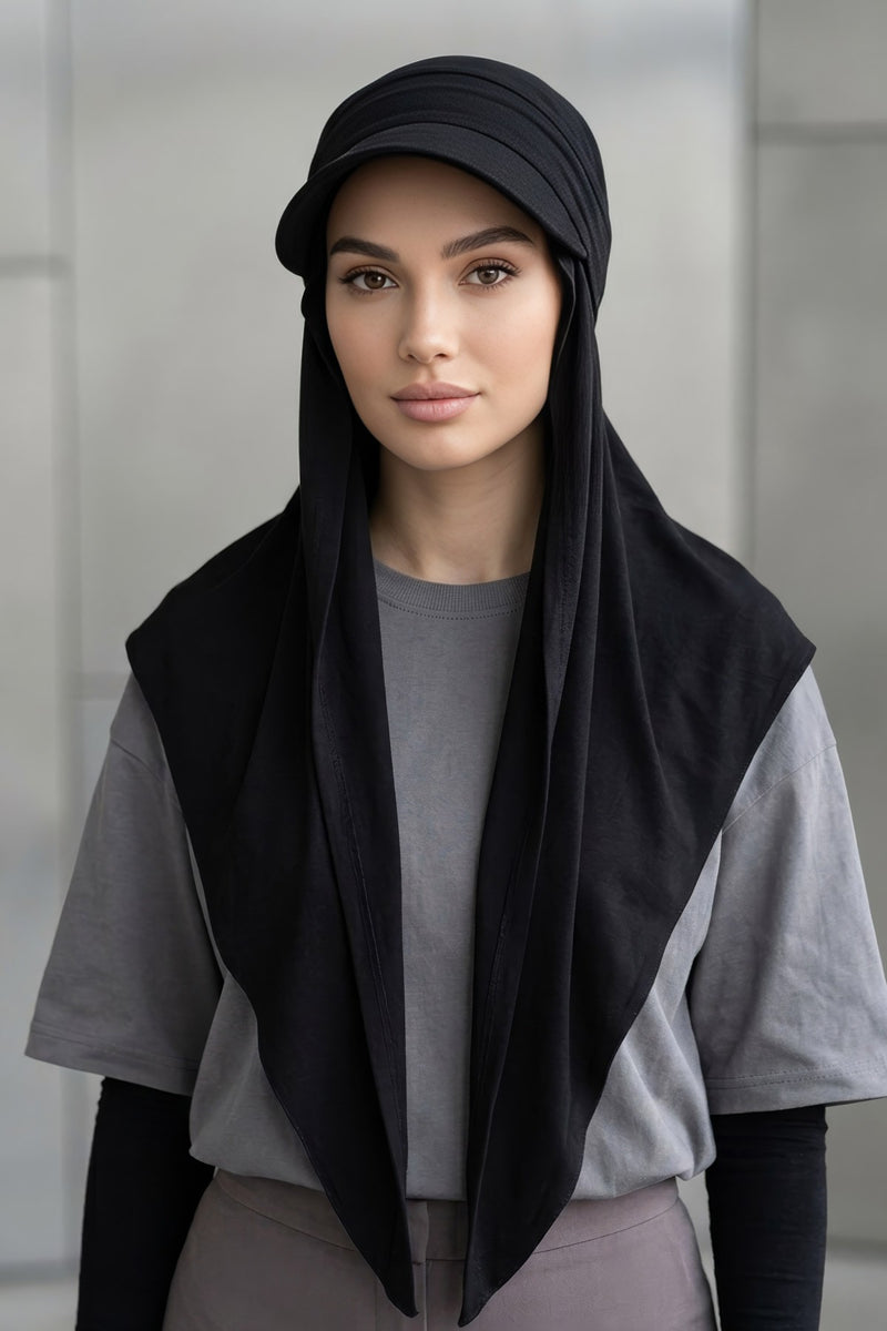 Practical Triangle Hijab with Adjustable Visor,SPS-2