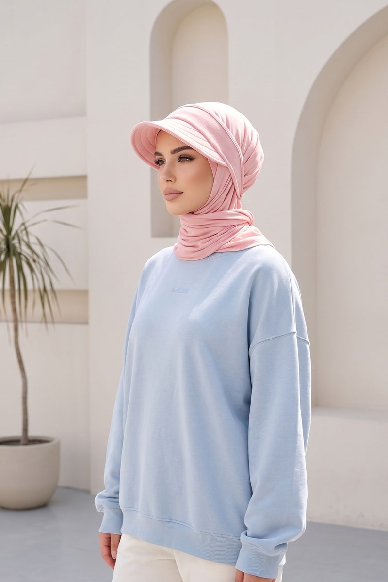 Practical Triangle Hijab with Adjustable Visor,SPS-2