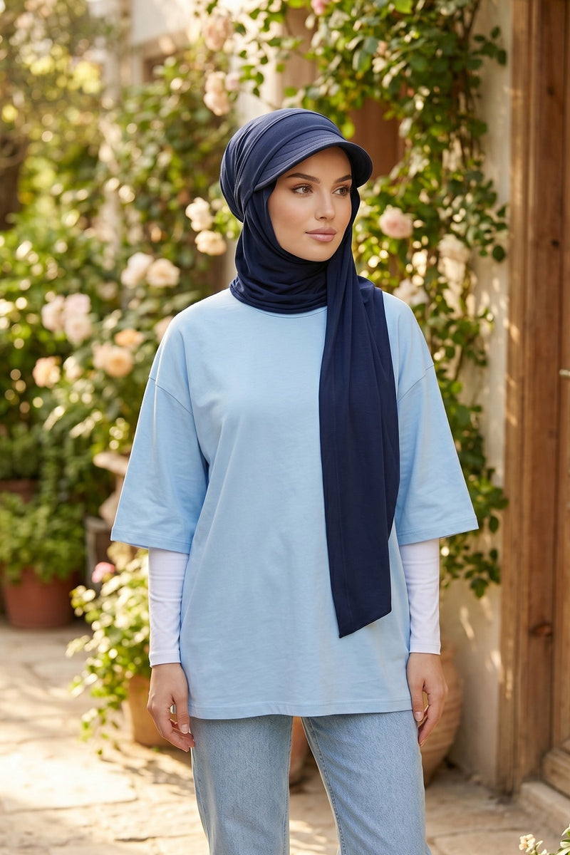 Practical Triangle Hijab with Adjustable Visor,SPS-2