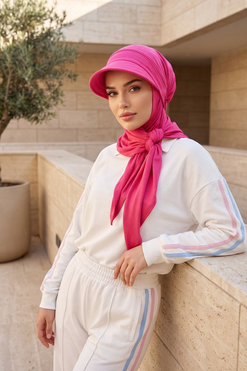Practical Triangle Hijab with Adjustable Visor,SPS-2
