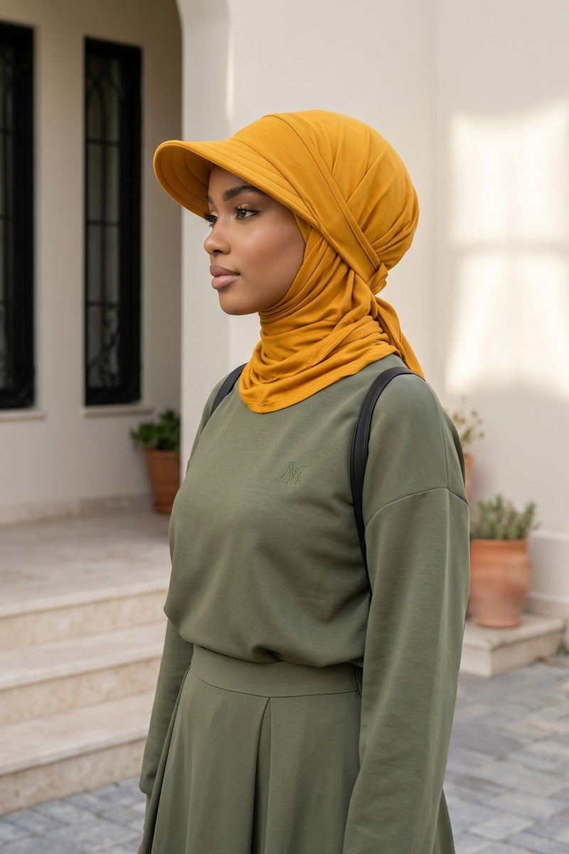 Practical Triangle Hijab with Adjustable Visor,SPS-2