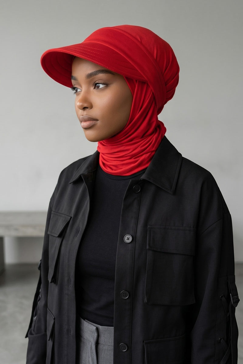 Practical Triangle Hijab with Adjustable Visor,SPS-2