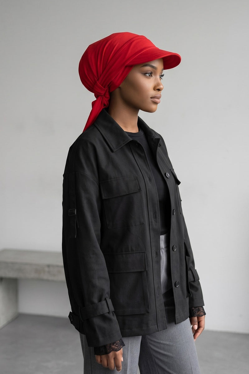 Practical Triangle Hijab with Adjustable Visor,SPS-2