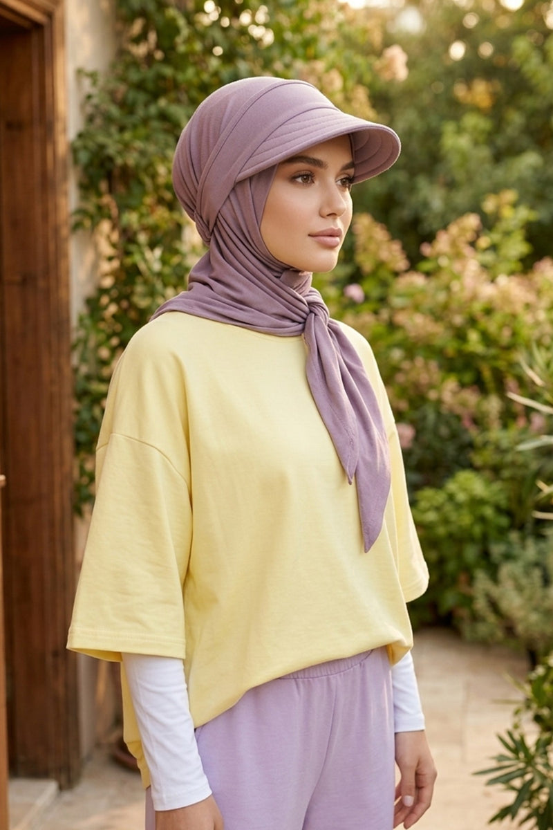 Practical Triangle Hijab with Adjustable Visor,SPS-2