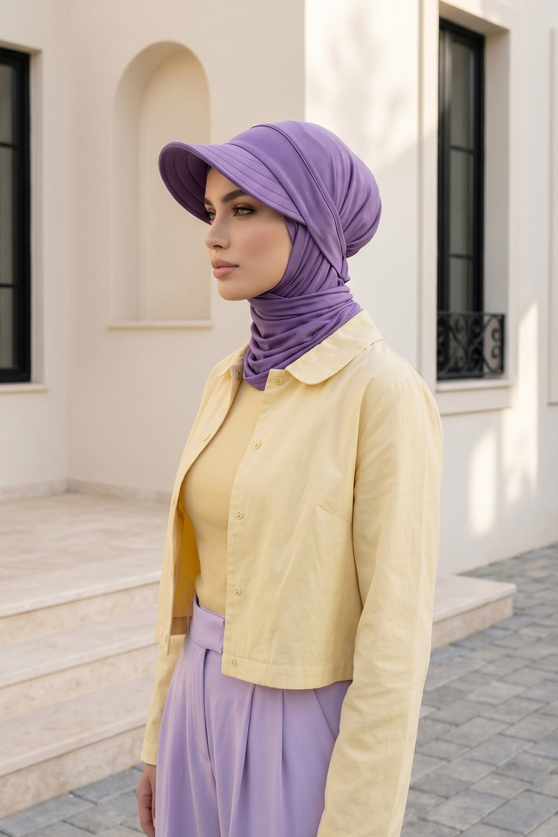 Practical Triangle Hijab with Adjustable Visor,SPS-2