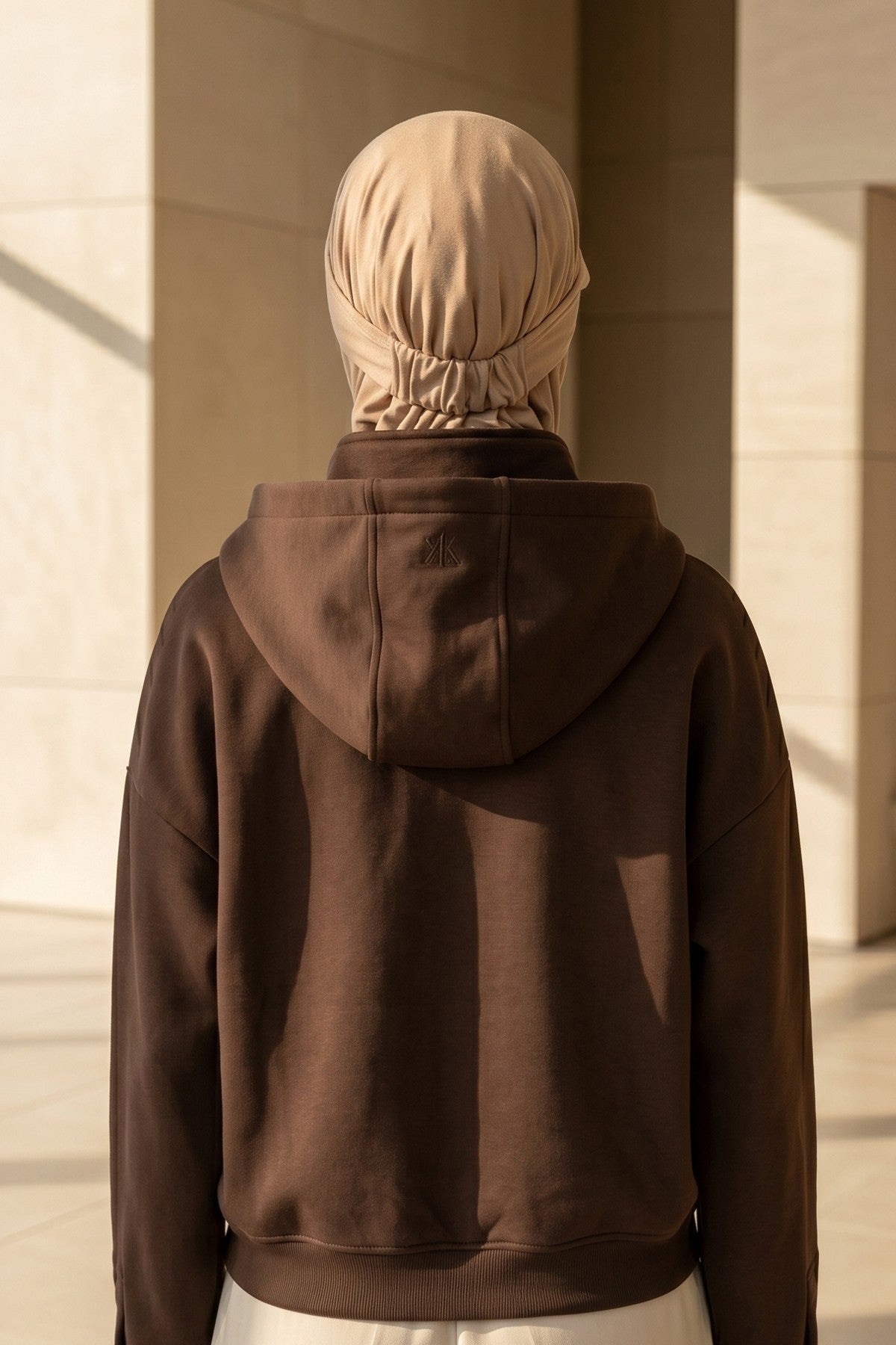 Practical Triangle Hijab with Adjustable Visor,SPS-2 Sand Brown
