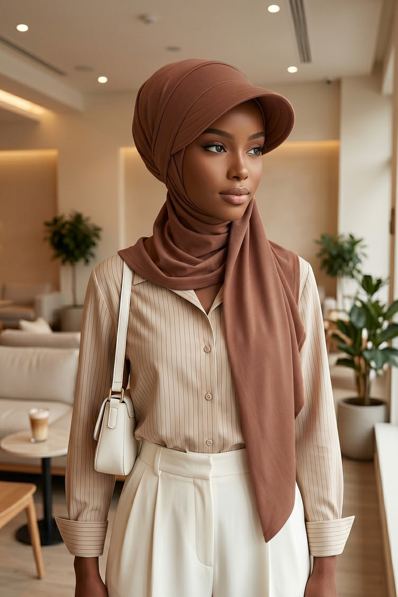 Practical Triangle Hijab with Adjustable Visor,SPS-2