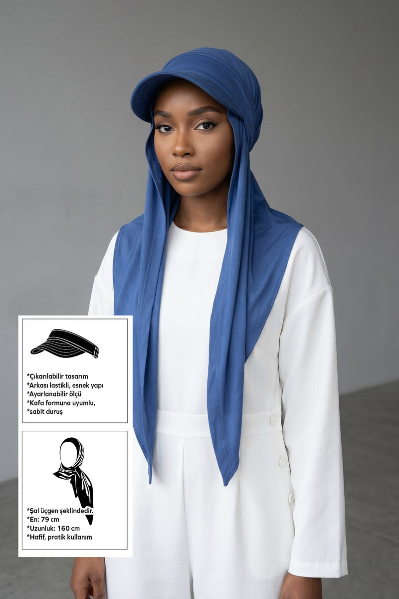 Practical Triangle Hijab with Adjustable Visor,SPS-2