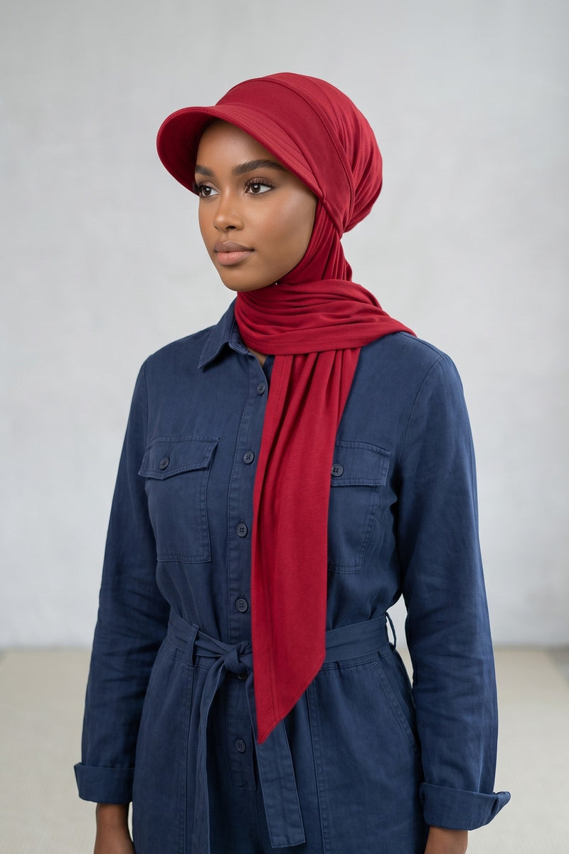 Practical Triangle Hijab with Adjustable Visor,SPS-2
