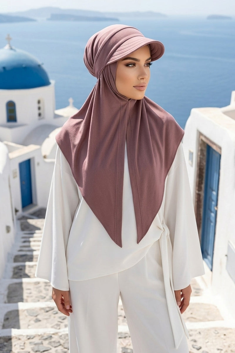 Practical Triangle Hijab with Adjustable Visor,SPS-2