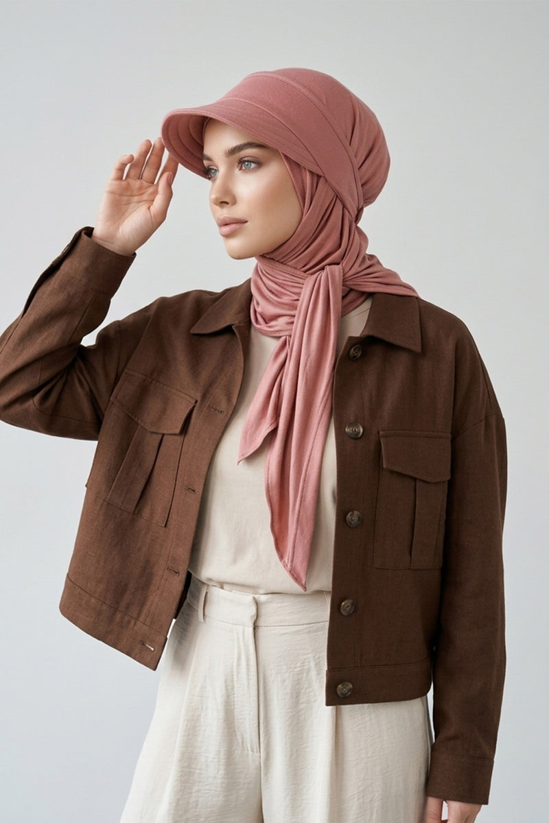 Practical Triangle Hijab with Adjustable Visor,SPS-2