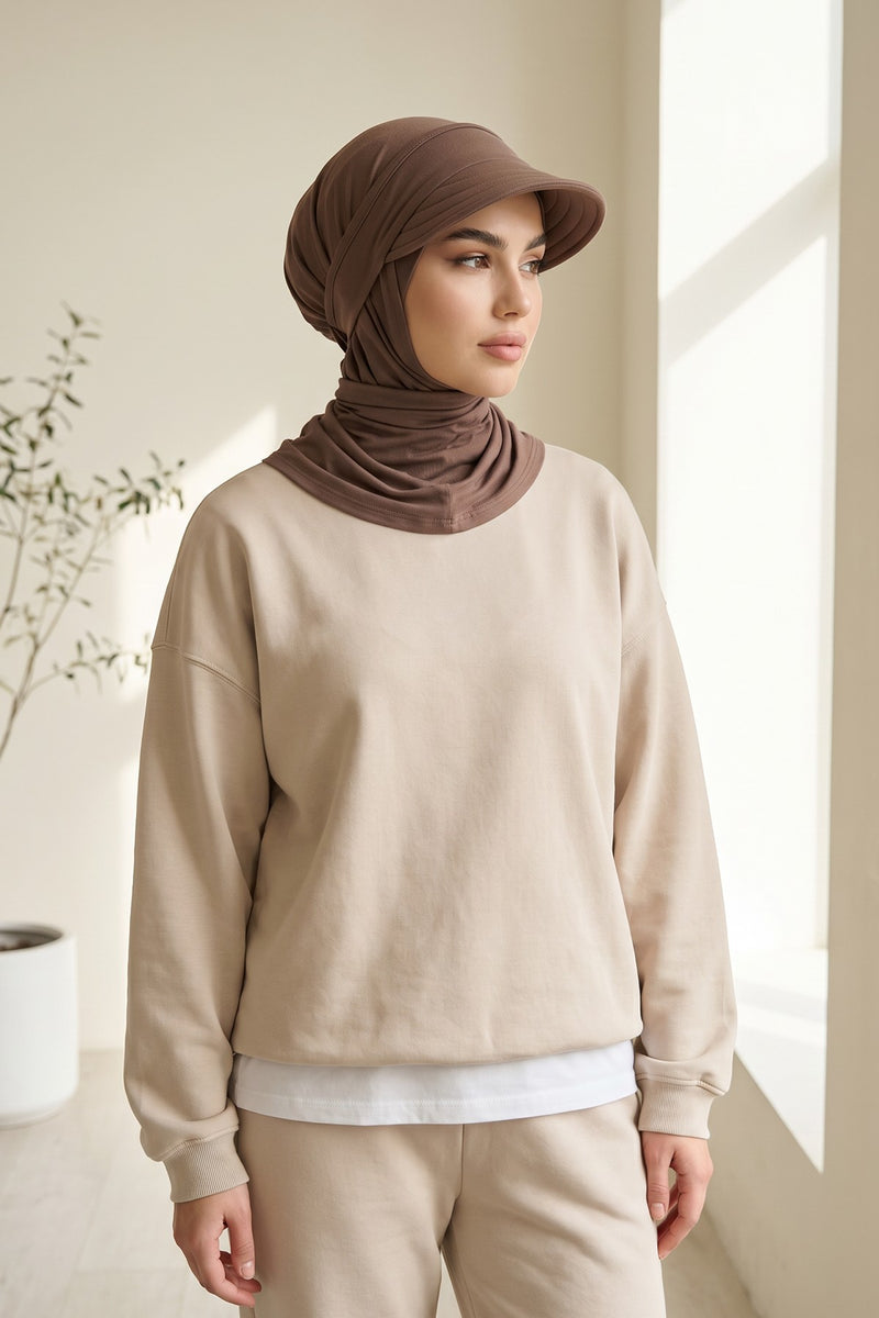 Practical Triangle Hijab with Adjustable Visor,SPS-2
