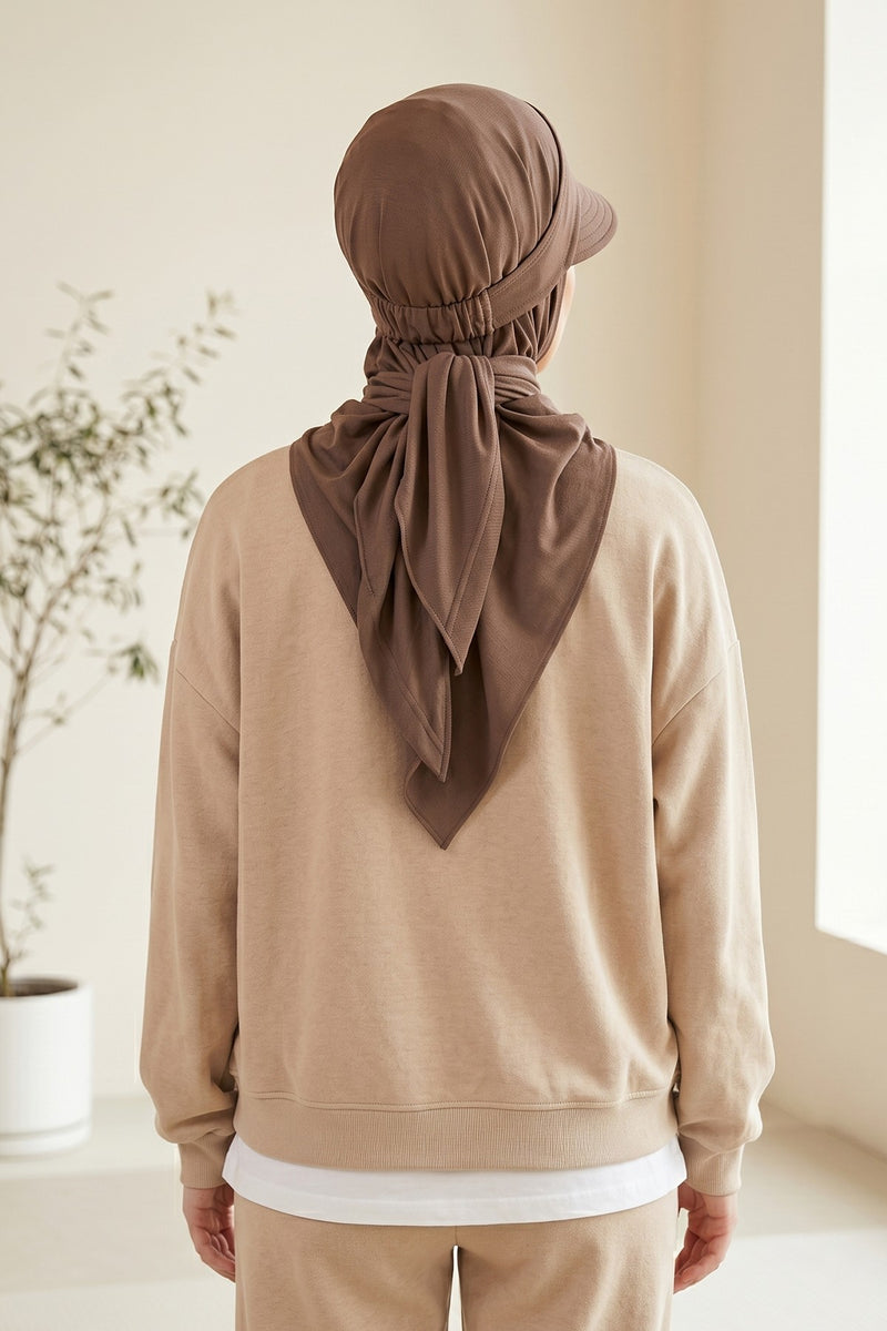 Practical Triangle Hijab with Adjustable Visor,SPS-2