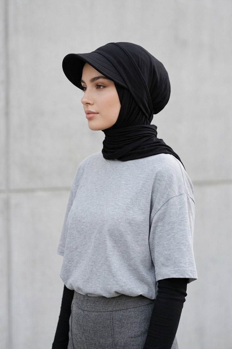 Practical Triangle Hijab with Adjustable Visor,SPS-2