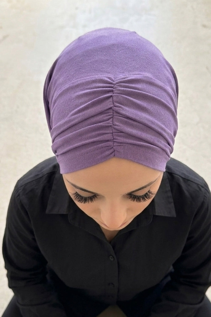 Pre-Styled Draped Jersey Hijab - Non-Slip, Breathable & Comfortable Ready-to-Wear Shawl,CPS-95