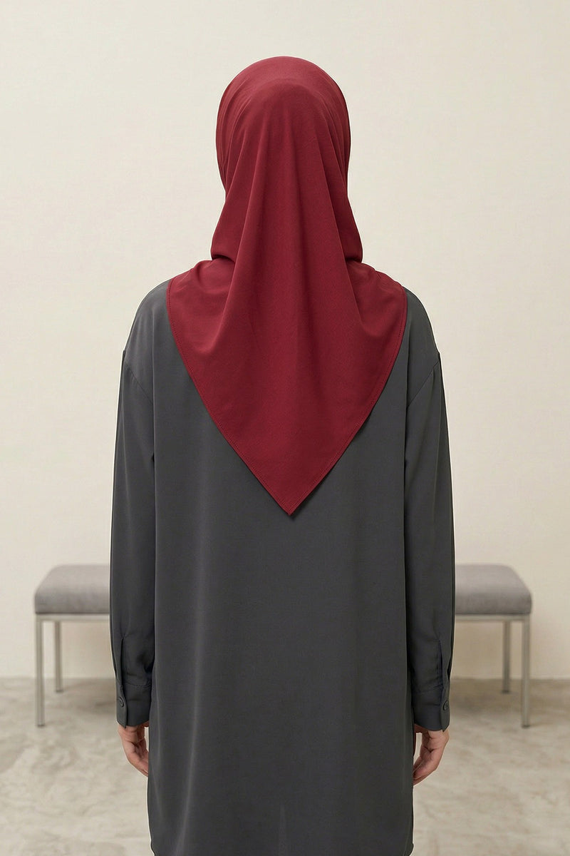 Pre-Styled Draped Jersey Hijab - Non-Slip, Breathable & Comfortable Ready-to-Wear Shawl,CPS-95
