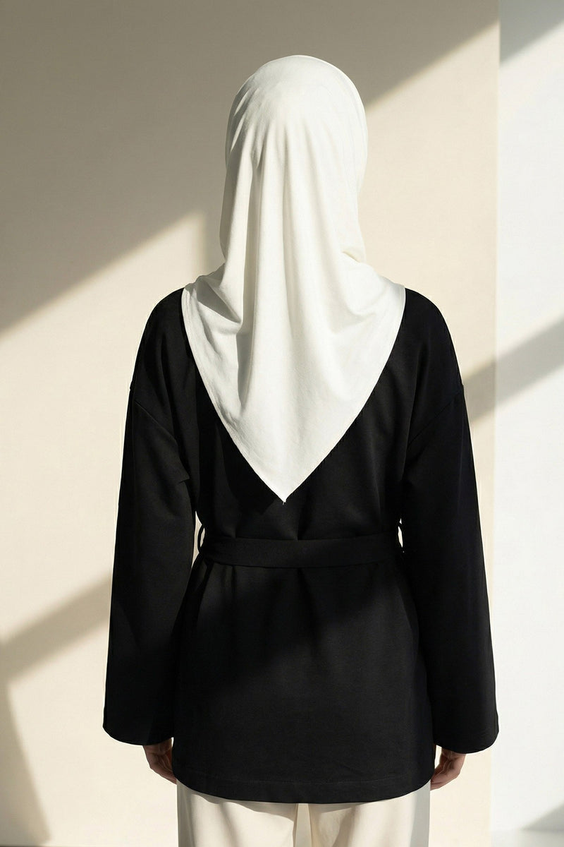 Pre-Styled Draped Jersey Hijab - Non-Slip, Breathable & Comfortable Ready-to-Wear Shawl,CPS-95