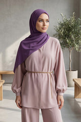 Premium Crepe Hijab Shawl, Soft Non-Slip Ready-to-Wear Modest Scarf,PS-63
