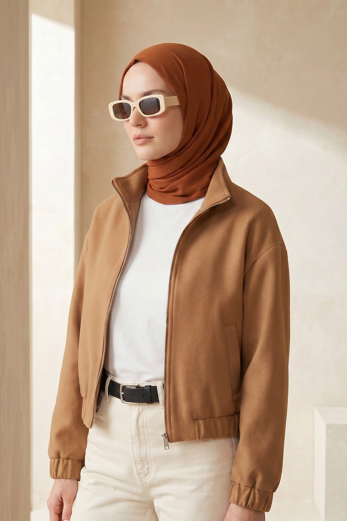 Premium Crepe Hijab Shawl, Soft Non-Slip Ready-to-Wear Modest Scarf,PS-63